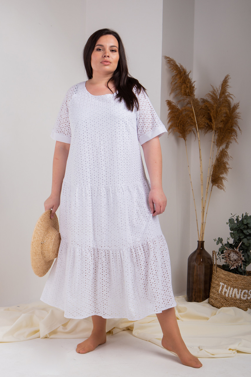 Сукня мод №748-1, розмір 50 біле