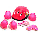 Ролики детские для девочки с защитой размер 29-33, металл, колёса ПУ (SD11013-P), фото 6