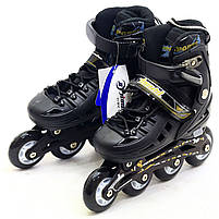 Ролики дитячі Best roller Чорного кольору розмір 35-38 (6), колеса PU, d=6,5см (24911), фото 3