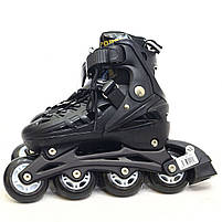 Ролики дитячі Best roller Чорного кольору розмір 35-38 (6), колеса PU, d=6,5см (24911), фото 4