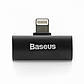 Перехідник для iPhone iPad на два виходи BASEUS Lightning to Dual Lightnig L46. Black, фото 3