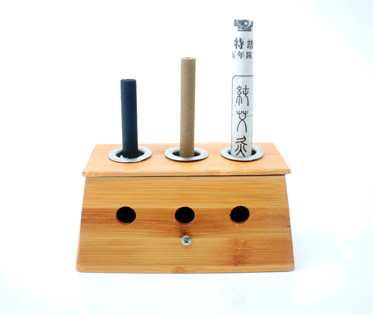 Потрійний тримач для полинових мокс дерев'яний, фото 1