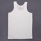 Чоловіча біла майка однотонна під сорочку безшовна 100% бавовна, фото 2
