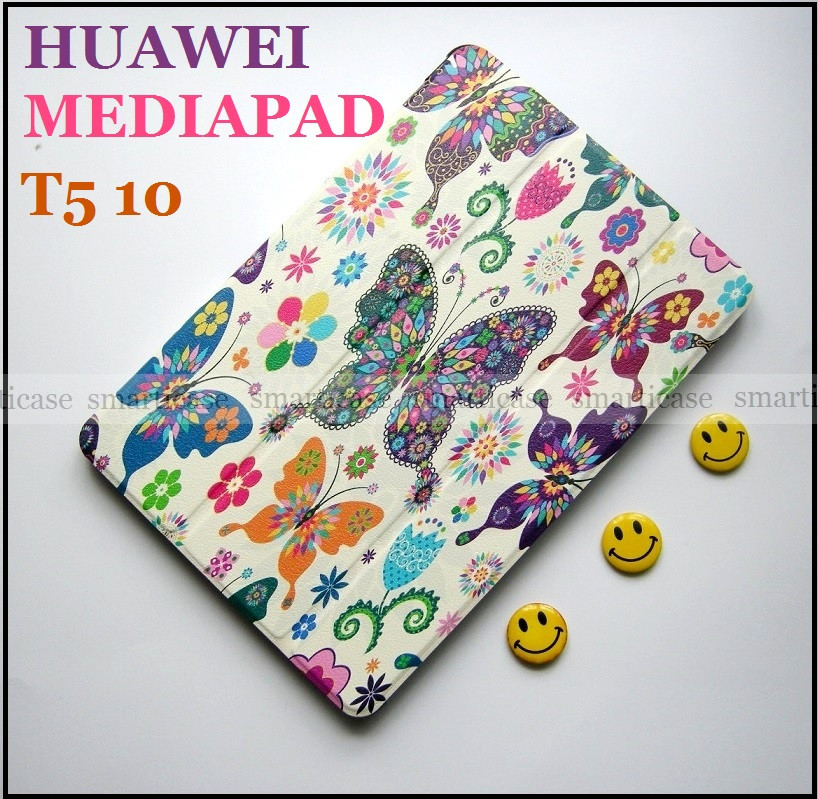 Білий чохол з кольоровими метеликами для Huawei Mediapad T5 10 AGS2-L09 AGS2-W09