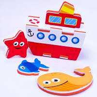 Ігровий набір для ванної — 3D модель ПАРОХ (9 деталей)