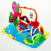 Ігровий набір для ванної — 3D сцена ОСТРІВ СОКРОВІЩ (17 деталей)