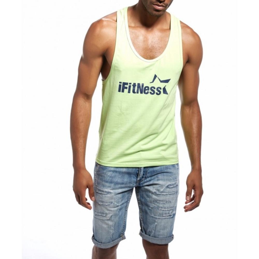 Спортивна майка від Eussieinq салатова з лого iFitNess, фото 1