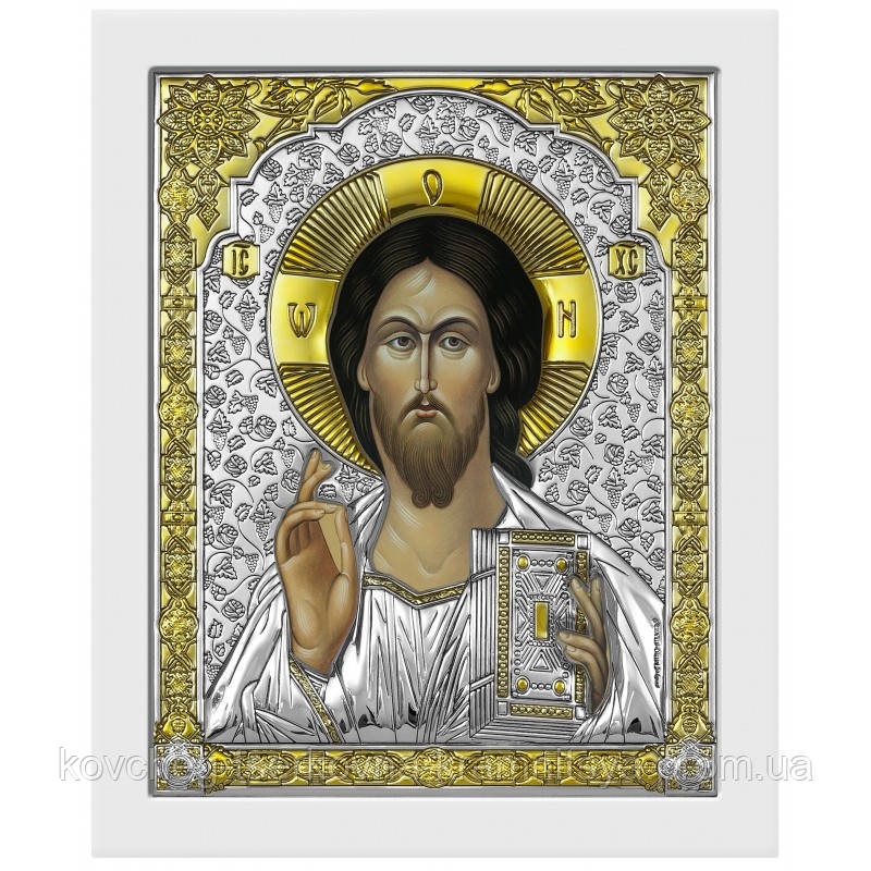 Ікона Спаситель Грецька Срібна 17,8x21,9