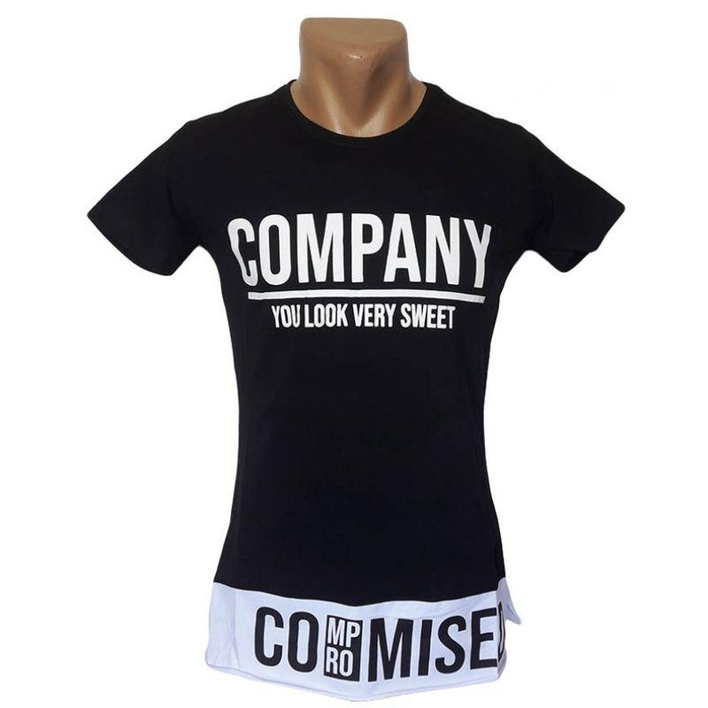 Чоловіча футболка Virage бавовняна чорного кольору, фото 1