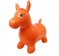Игрушка детская Лошадка-прыгун резиновая Bambi, оранжевая