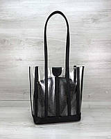 Сумка Ruby силіконова з косметичкою чорний блиск