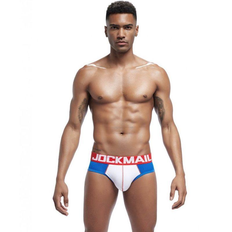 Бріфи синього кольору із широкою резинкою Jockmail