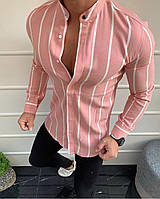 Мужская классическая рубашка, розовая