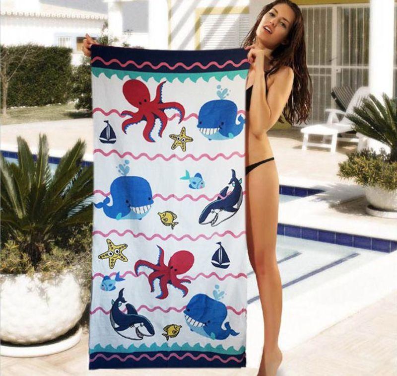 Дитячий пляжний рушник Shamrock з морськими мешканцями, фото 1
