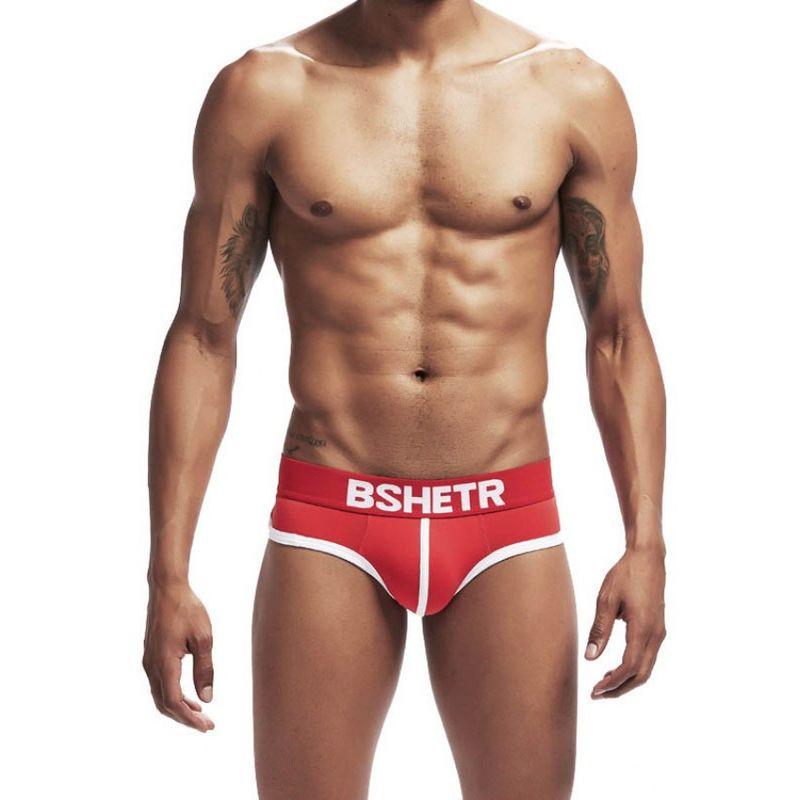 Бріфи для хлопців Bshetr червоні з білою окантовкою, фото 1
