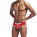 Бріфи для хлопців Bshetr червоні з білою окантовкою, фото 4