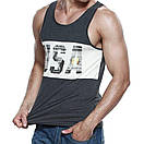 Чоловіча майка Seobean сірого кольору з логотипом USA, фото 4