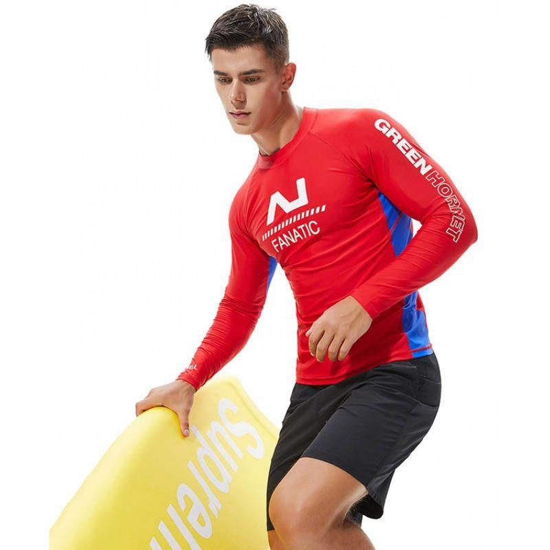 Чоловічий рашгард для плавання Tauwell червоного кольору, фото 1