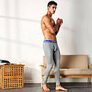 Термобілизна чоловіча бавовна Seobean підштанники сірого кольору, фото 3