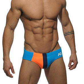 Плавки UXH блакитні з яскравими вставками та кишенею для пуш-ап