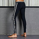 Чоловіча білизна кальсони Seobean чорного кольору з білими смужками, фото 3