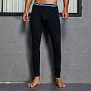 Чоловіча білизна кальсони Seobean чорного кольору з білими смужками, фото 5