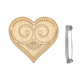 Заготівка для броші No069.Сердечко-6, фото 1