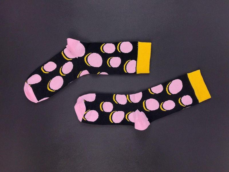 Чорні бавовняні шкарпетки в горохи від SOX