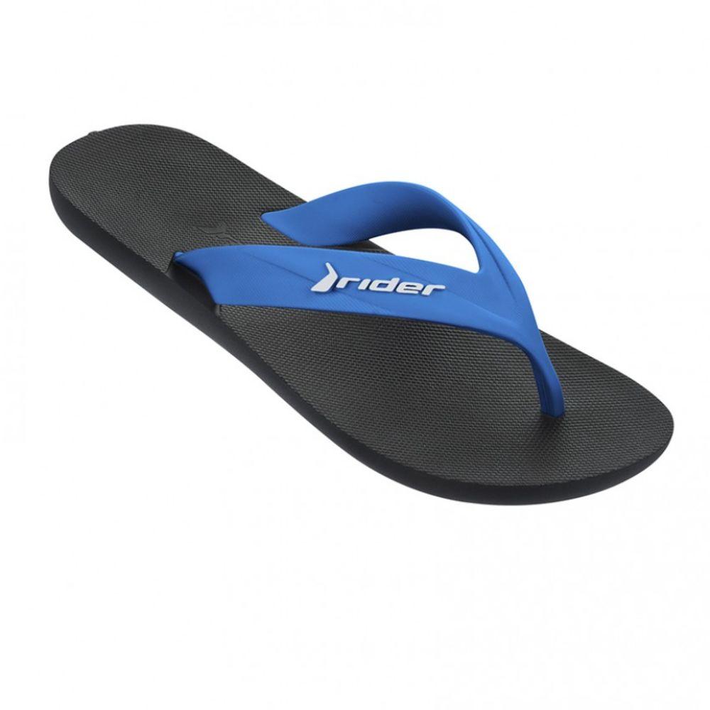 В'єтнамки для чоловіків від Rider чорні із синім ремінцем, фото 1