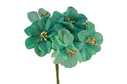 Квітка штучний бірюзовий (пучок 6 квіток)