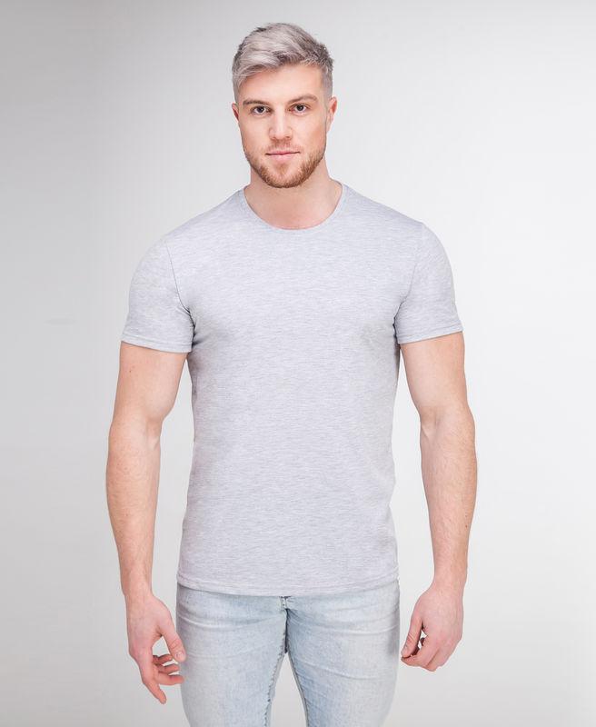 Футболка Premium Quality світло-сіра з бавовни, фото 1