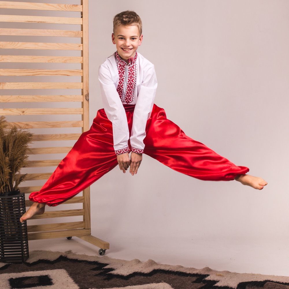 Український костюм Moderika Молодий Козак у червоному кольорі