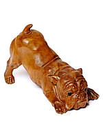 Статуетка собака дерев'яна фігурка французького бульдога довжина 40 см