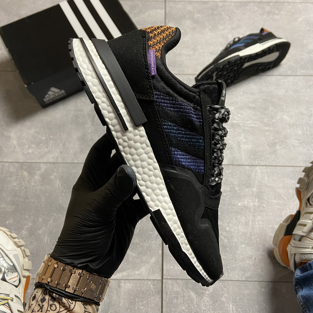 Чоловічі / жіночі кросівки Adidas ZX 500 Black Violet, кросівки адідас зх 500, фото 1