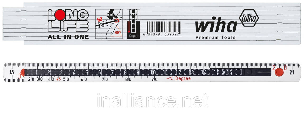 Складаний метр Longlife All in One метричний Wiha 33232, фото 1