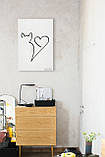 Картина на холсті  інтер'єрна абстрактна настінна арт панно Manific Decor "Wall Art Cat of Love / Кіт Любові", фото 4