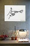 Картина на холсті інтер'єрна абстрактна настінна арт панно Manific Decor "Wall Art Love / Постріл Любові", фото 3