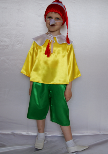Карнавальний костюм Буратіно для хлопчиків від 3 до 6 років