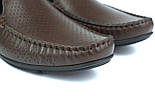 Коричневі літні шкіряні мокасини перфорація чоловіче взуття великих розмірів Rosso Avangard BS M4 PerfBrownie, фото 6