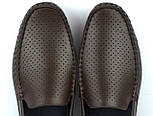 Коричневі літні шкіряні мокасини перфорація чоловіче взуття великих розмірів Rosso Avangard BS M4 PerfBrownie, фото 8