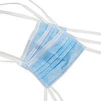 Маска медична тришарова на зав`язках в упаковці по 100 шт. Славна