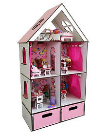 Будиночок для маленьких ляльок ЛОЛ з меблями і ящиками для іграшок