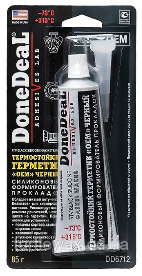 Герметик-прокладка чорний 85 г Done Deal DD6712