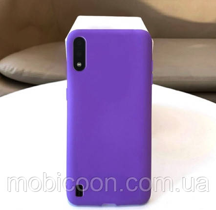 Чохол для Samsung Galaxy A01 A01 A01 силіконовий фіолетовий (сасунг а01)