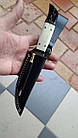 Ніж фінка з дамаської сталі НКВД 1 + точилка ручна робота З клеймом, фото 3