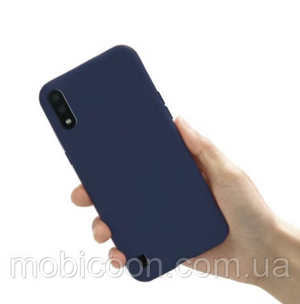 Чохол для Samsung Galaxy A01 A01 A01 силіконовий синій (сасунг а01)