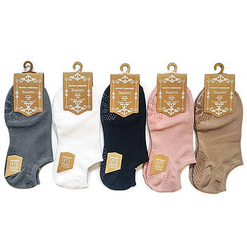 Шкарпетки для йоги та фітнесу з силіконовими підошвами Золото Чорний