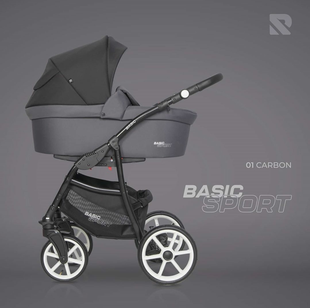 Дитяча коляска 2 в 1 Riko Basic Sport 01 Carbon