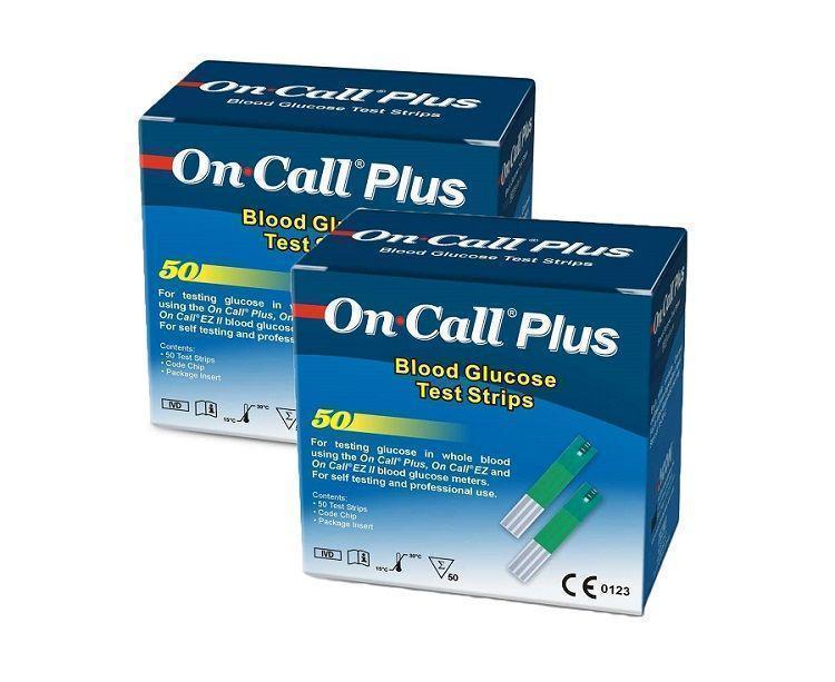 2 упаковки-Тест полоски On Call Plus (Він Колл плюс) - 50 шт! 01.08.2024 г.