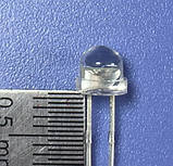 Синій світлодіод 5 мм "Солом'яний капелюх" кут світіння 120-140 градусів, фото 3